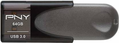 PNY Turbo Attache 4 64 GB Pen Drive Compatible with Laptop, Desktop Computer USB 3.0 Plastic Case