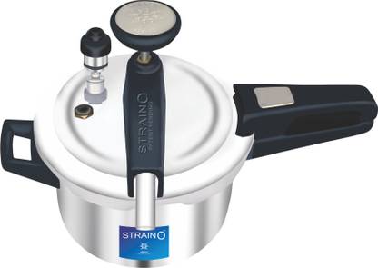 Straino RICE STARCH REMOVER stainless steel 5 L Outer Lid Induction Bottom Pressure Cooker