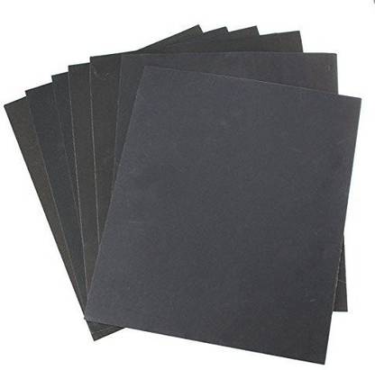 sarrah 3000 Grit Wet Dry Waterproof Sandpaper, 9x11, Black -10 Pcs Emery Sandpaper