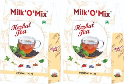 Milk'O'Mix Herbal Tea Combo Rose, Ginger, Cinnamon, Brahmi, Fennel, Lemon Grass, Mint Herbal Tea Box