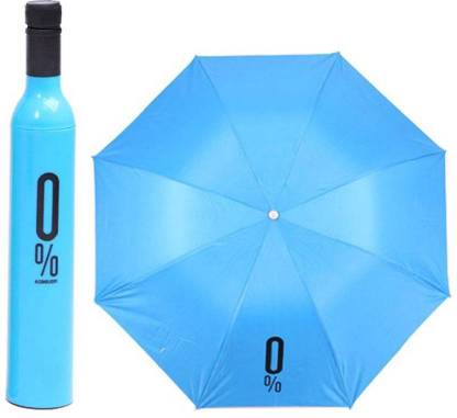 ब्लूबेल इंडिया designer Automatic Foldable Travel Wine Bottle Umbrella (UV PROOF WINDPROOF) छाता
