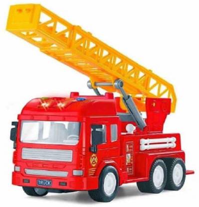 HIM TAX Huge Size Friction Powered Fire Rescue Realistic Truck Toy with Light and Music Feature