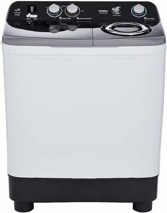 Haier 8.5 kg Semi Automatic Top Load Washing Machine Black, White, Grey