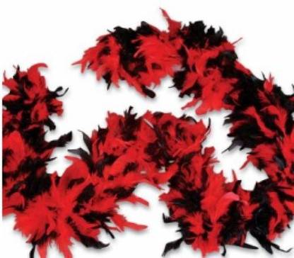 Rhode Island Novelty Red And Black Feather Boa