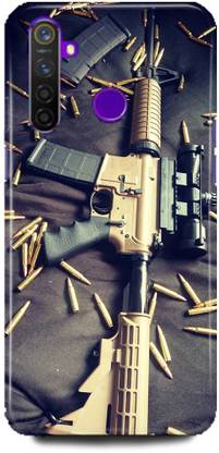Bluvver Back Cover for Realme Narzo 10, Realme 5, Realme 5s, Realme 5i Printed Army Gun Rifle Back Cover