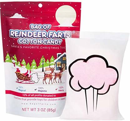 Bag of Reindeer Farts Cotton Candy Funny Unique Cotton Candy Gag Toy