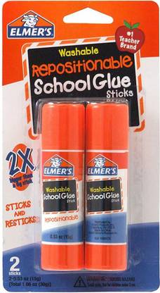 Elmer's  Repositionable Washable School Glue Stick Adhesive