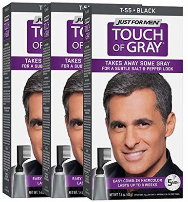 JUST FOR MEN Touch Of Gray Comb-In Men's Hair Color  , Black