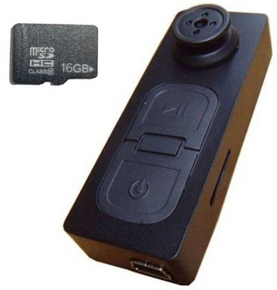 VK MART Mini Button Pinhole Hidden Camera with Audio Video Recorder and 16GB memory card Spy Camera