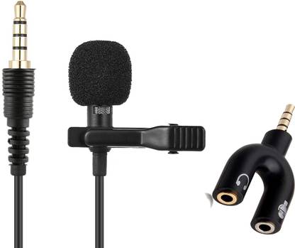 Bailiwick 3.5 mm Collar Youtube Microphone with mic and speaker splitter Microphone