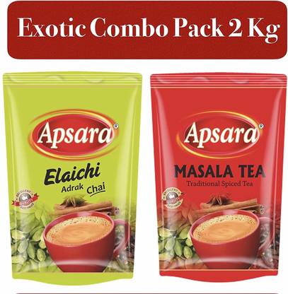 APSARA Exotic Masala & Elaichi Adrak Tea Combo 2 Kg Cardamom Tea Pouch