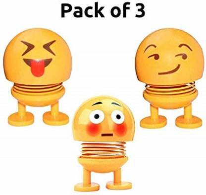 india fun zone dancing emoji,smiley,funny smily,car dashboard ,smiling smiley face pack of 03