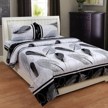DAKOT 180 TC Polycotton Double Printed Flat Bedsheet