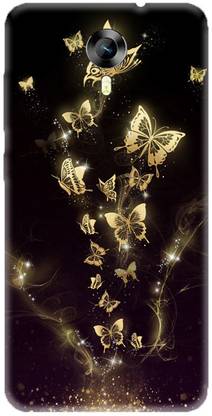 Crafto Rama Back Cover for Micromax Canvas Xpress 2 E313, Butterfly,Yellow,Colourful,PRINTED