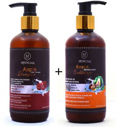 Mysticoal Apple Hair Shampoo with Conditioner Shampoo (300ml+30ml)