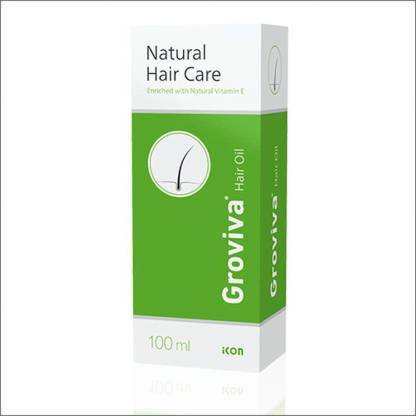 ICON groviva Natural Hair Care with Natural Vitamin E (100 ml) (pack of 2) Hair Oil (100 ml) Hair Oil