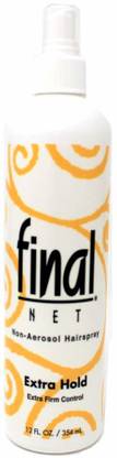 Final Net Hairspray Non-Aerosol Extra Hold, Unscented 8 oz Hair Spray