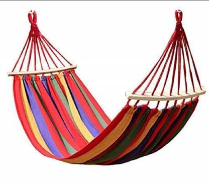 REPLEX Travel Outdoor Picnic Garden Hammock jhula Hang Bed Portable Camping Swing Cotton Hammock