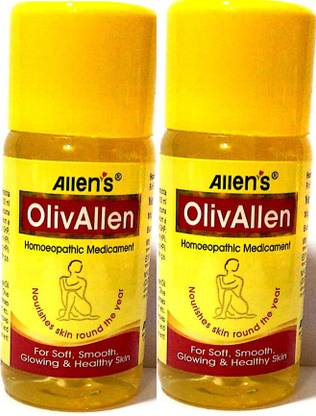 Allen's HOMEOPATHIC MASSAGE OIL FOR SOFT,SMOOTH & HEALTHY SKIN(PACK OF 2)