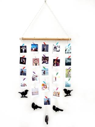 VAH Macrame with birds Wall Hanging Pictures Organizer 10 inch Photo Wall Hanging