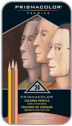 PRISMACOLOR 25085R Premier Colored Pencils, Portrait Set, Soft Core, 24-Count Pencil