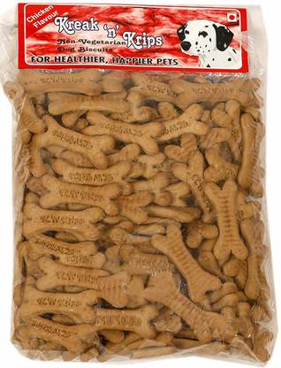 Kreak n Krips Chicken Flavoured Dog Biscuits (Light Brown, Large) Chicken Dog Chew