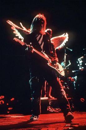 Hs Creation's Famous Guitarist Kurt Cobain Live Performance Poster Size (18" x 12" x 0.1"). Paper Print