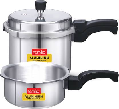 Familia Combo Pack 23 2 L, 3 L Outer Lid Induction Bottom Pressure Cooker