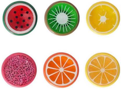 VK MART fruit design new crystal slime set of 6 Multicolor Putty Toy