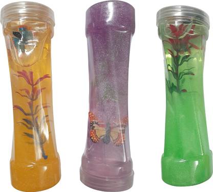 VK MART Transparent Designer Bottle Mud Slime Kit set Putty Toy Multicolor Putty Toy