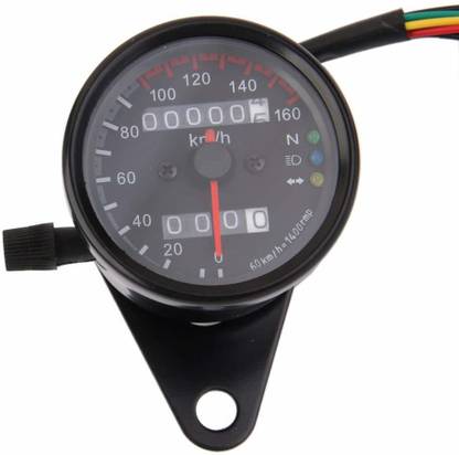 acube mart Dual Odometer Speedometer Gauge LED Background Light Analog Speedometer