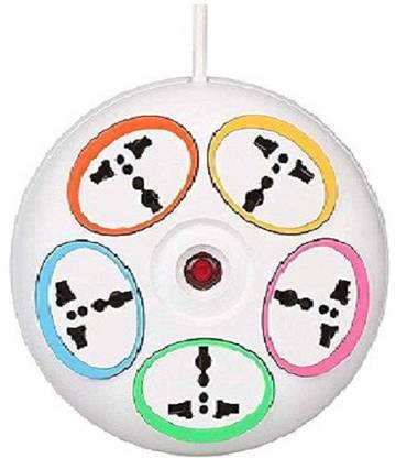 Hosper 360 Degree magic multi outlet power strip 5 socket 4 mtr extension cord 5  Socket Extension Boards