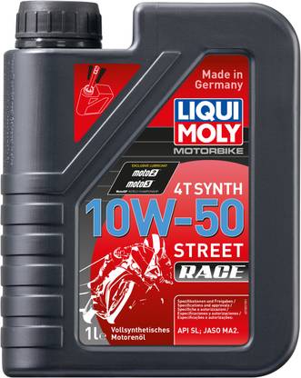Liqui Moly 100420015021 10W50 STREET RACE 4T SYNTH Synthetic Blend Engine Oil
