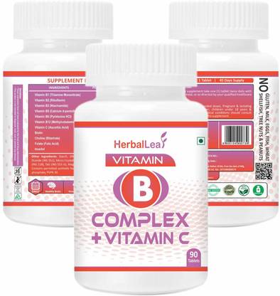 HerbalLeaf Vitamin B-Complex with Vitamin C Biotin Choline
