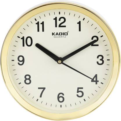 Kadio Analog 20 cm X 20 cm Wall Clock  (Beige, With Glass, Standard) at Rs. 149