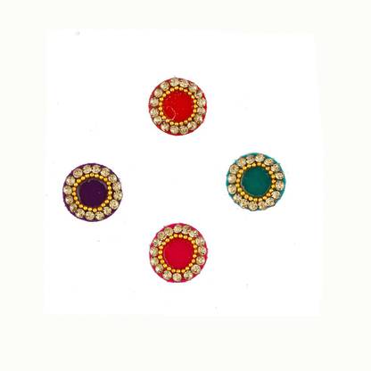 Anuradha Art jewellery Forehead Bindi Forehead Multicolor Bindis