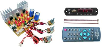 Creative Tech 2.1 Home Theater Amplifier Board Kit Ready to Use with Bluetooth Decoder Card and Remote Car Stereo