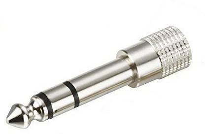 HI-PLASST Stereo Audio Cable 0 m 6.35mm Male To 3.5mm Female Stereo Jack Headphone Adapter Converter (Pack of 1)