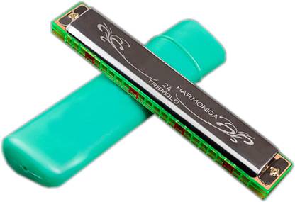 MGP FASHION Tremolo Harmonica Wide Vocal Range Instrument 24 Hole 48 Tone Key C easy to Play Mouth Organ