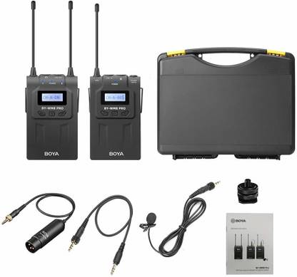 BOYA WM8 Pro-K1 UHF Wireless Microphone System 48 Channels Mono/Stereo Mode LCD Display 100M Effective Range for DSLR Cameras Camcorders Microphone