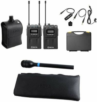 BOYA 3 in 1 WM8 Pro-K1+BY-WXLR8 Pro+BY-HM100 Kit Interviews Wireless Microphone