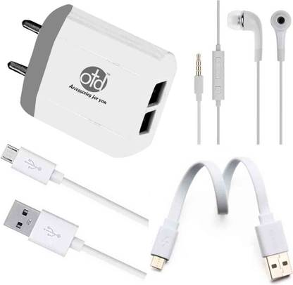 OTD Wall Charger Accessory Combo for Panasonic Eluga I8, Panasonic Eluga I9, Panasonic Eluga Icon, Panasonic Eluga L 4G