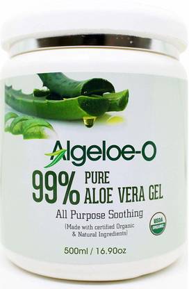 salvia Algeloe-O Organic Aloe Vera Gel 99% Natural Powder Paraben, Sulfate-free with No Added Colour, 500 ml/16.9 oz