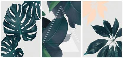 Craft Junction Modern Art Print 6 MM Set of 3 SunBoard Digital Reprint 12 inch x 27 inch Painting