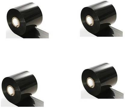 youtech 55 mm X 300 Meters,(2.17inchX300meters) Thermal Transfer Barcode Ribbon (WAX), Set of 4 Ribbon Non-adhesive Paper Label