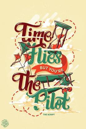 Hs Creation's Famous Typography And Motivational Poster Size (18" x 12" x 0.1"). Paper Print
