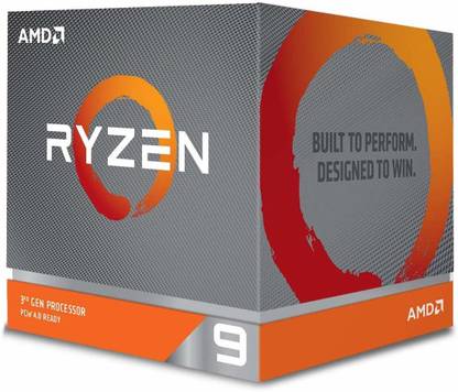 अम्ड 3.8 Ghz AM4 Ryzen 9 3900X with Wraith Prism & RGB LED Cooler (100-100000023BOX) प्रोसेसर