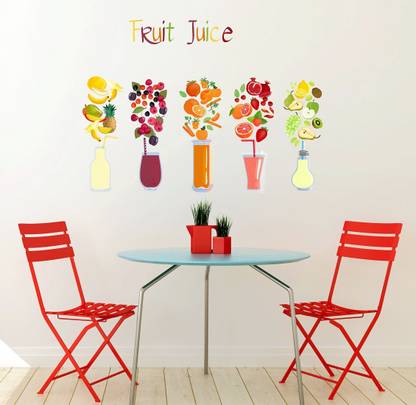 Wallzone 70 cm Fruit Juice Removable Sticker