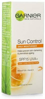 GARNIER Sunscreen - SPF 50 PA+ Sun Control Daily Moisturiser UVA + UVB Protection
