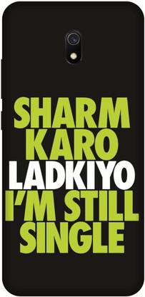 TPM Back Cover for Redmi 8A Printed Sharm Karo Ladkiyo Mobile Back Cover